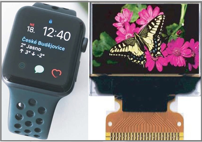 Foto Módulo OLED de 96 x 64 puntos para relojes inteligentes y otros muchos wearables.